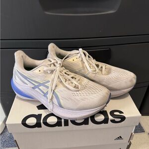 Asics White and Blue Sneakers